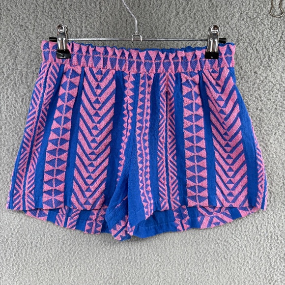 Devotion Twins Fourní Embroidered Cotton Shorts Pink Blue XS NWT